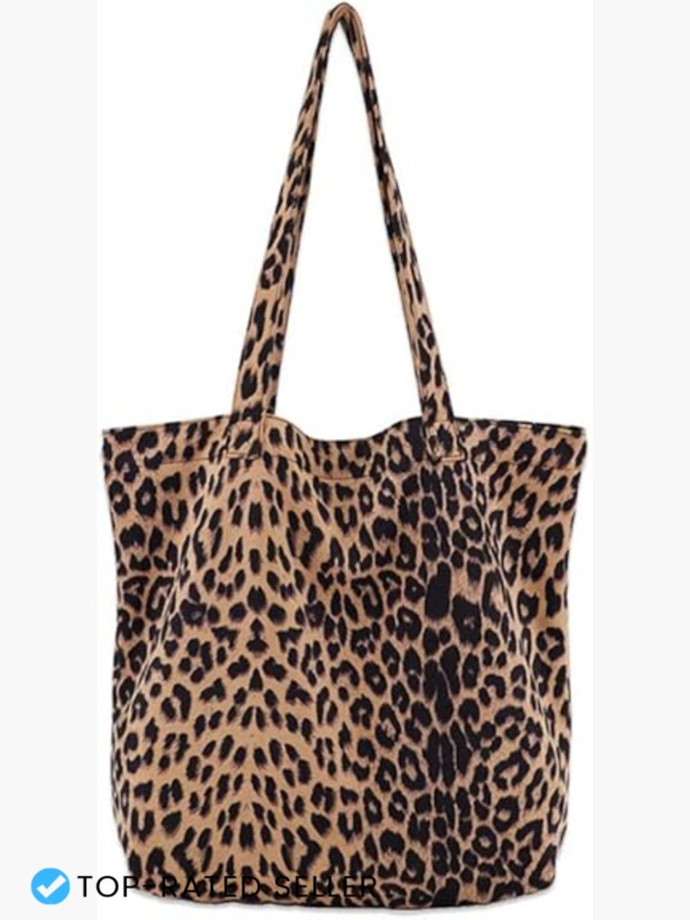 Leopard Large Tote Purse Soft Lightweight Travel Satchel Shoulder Bag